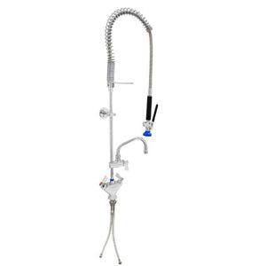 Pre-Rinse Unit, Spring Style, Single Deck, Dual Control Valve, 12" Swing Spout