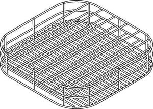 Rack Dish 435mm 7 Div Wire/Plas