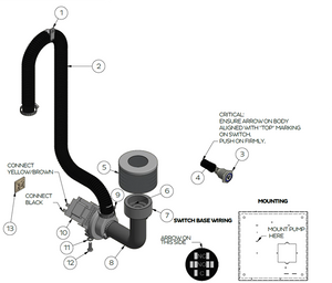 Drain Pump Kit (KIT0440085) - AL8, AL8C, PW1, and PW1C